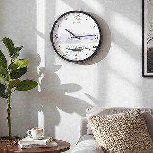 12 Inch Non Ticking Wall Clock Modern Home & Office Décor